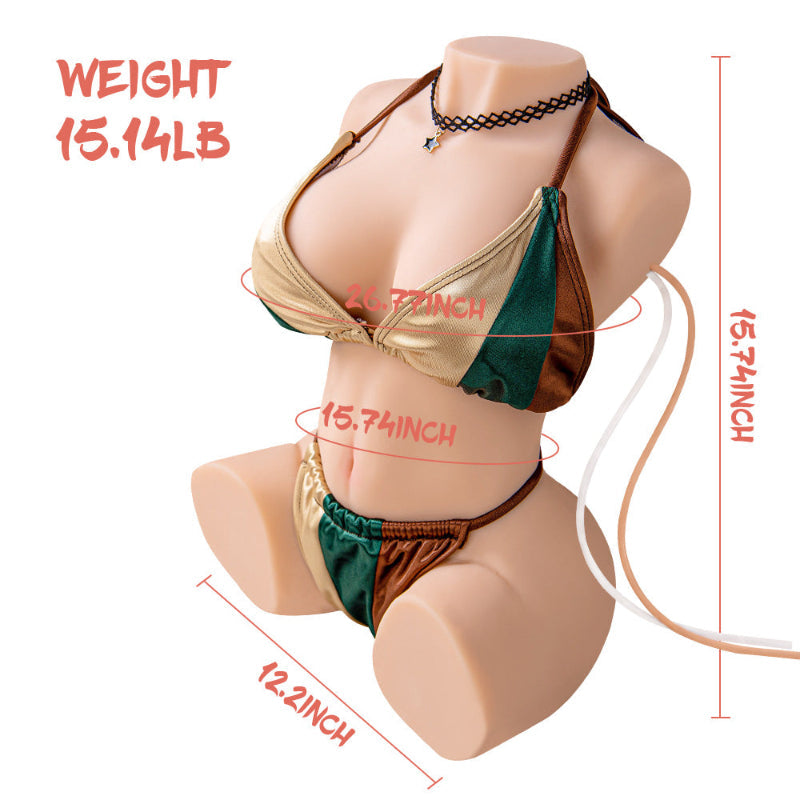 Jessie - 15.14lbs Sucking Vibrating Sex Torso love doll Masturbators - Tophatter Daily Deals