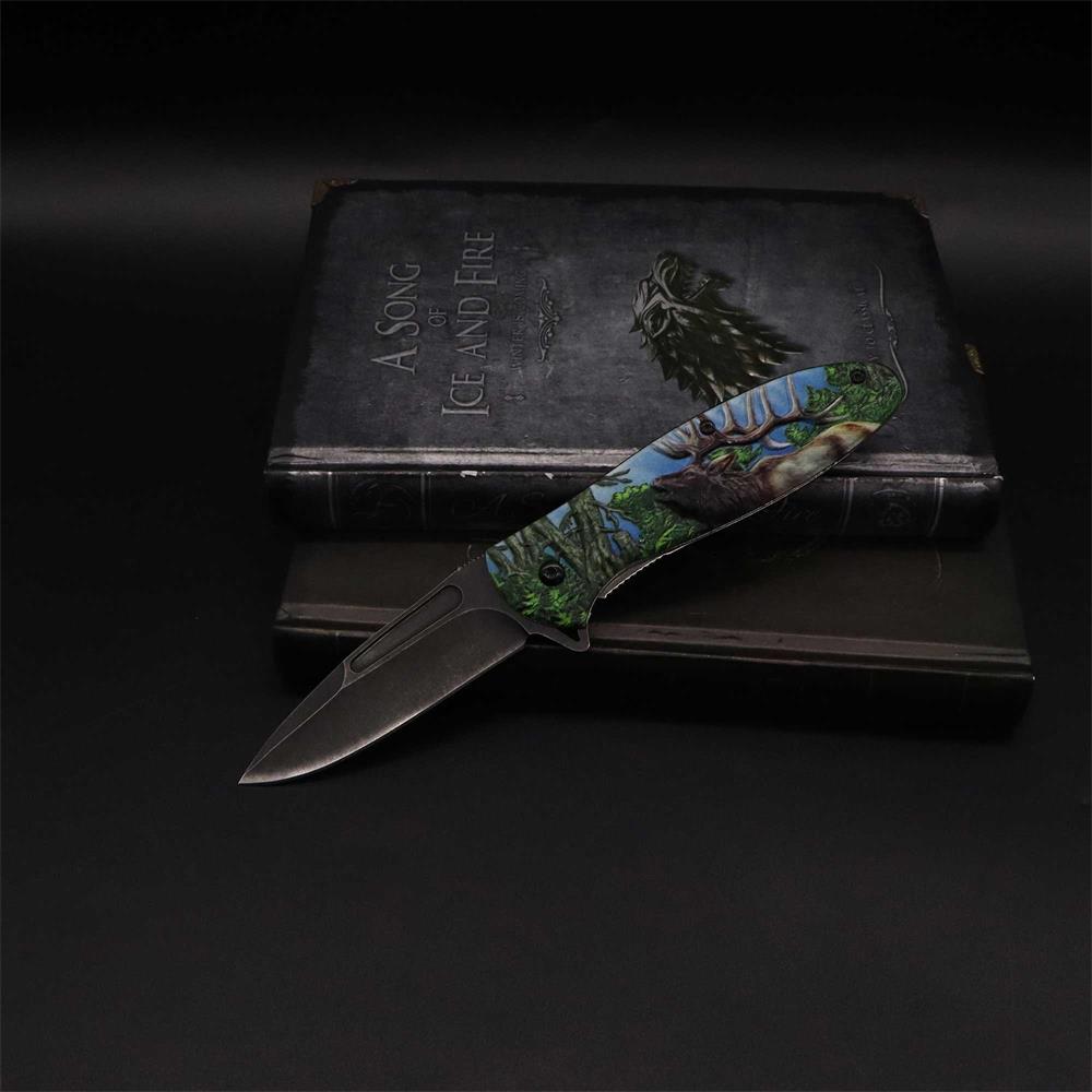 Male Deer Folding Knife Portable Camping Tool - Tophatter Daily Deals