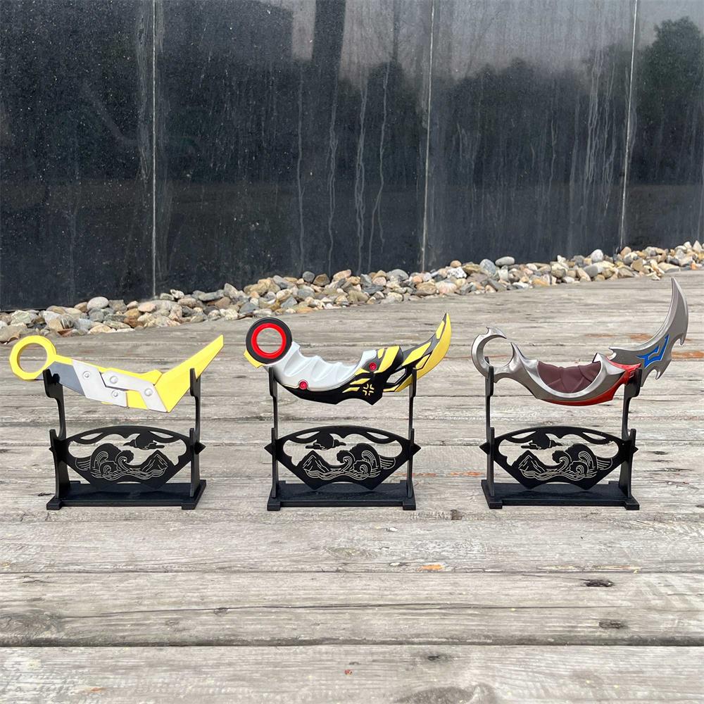 2-Layer Wooden Landscape Pattern Weapon Display Holder - Tophatter Daily Deals