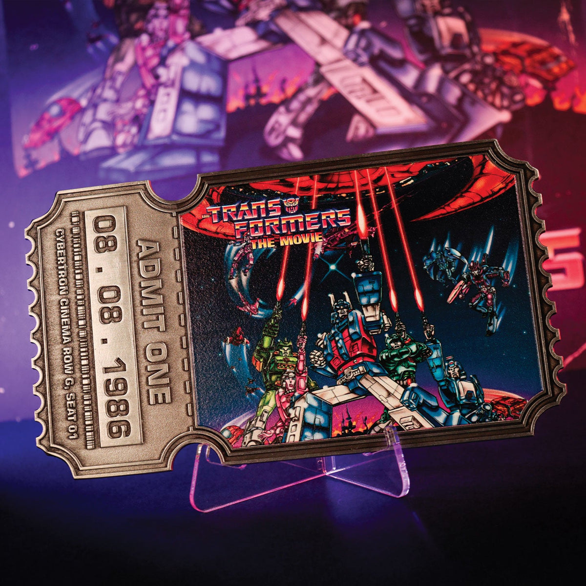 Transformers: The Movie – Limited Edition 40th Anniversary Metal Replica Movie Ticket Collectible Replica - Tophatter Daily Deals