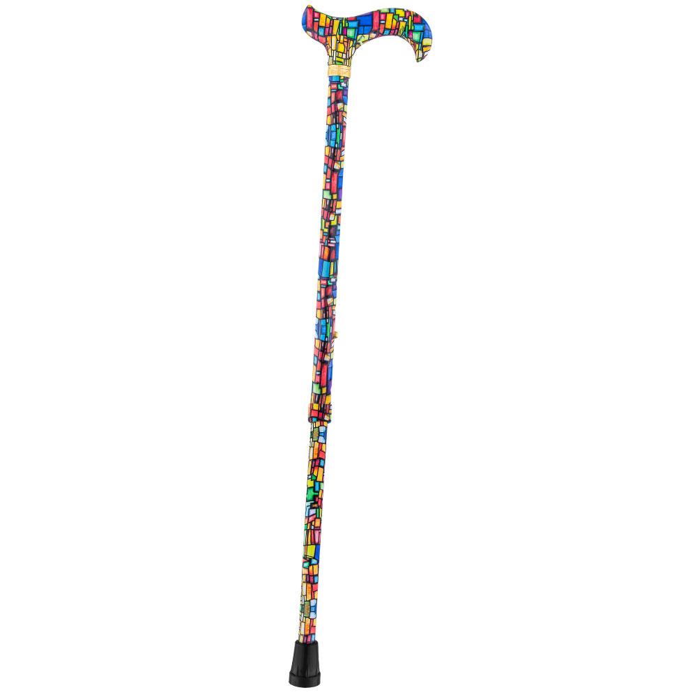 HD Pattern Designer Cane - Matching Handle & Shaft - Durable Adjustable Aluminum - Tophatter Daily Deals