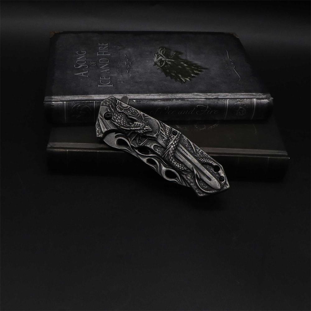 Cool Dragon With Sword Folding Knife - Tophatter Daily Deals