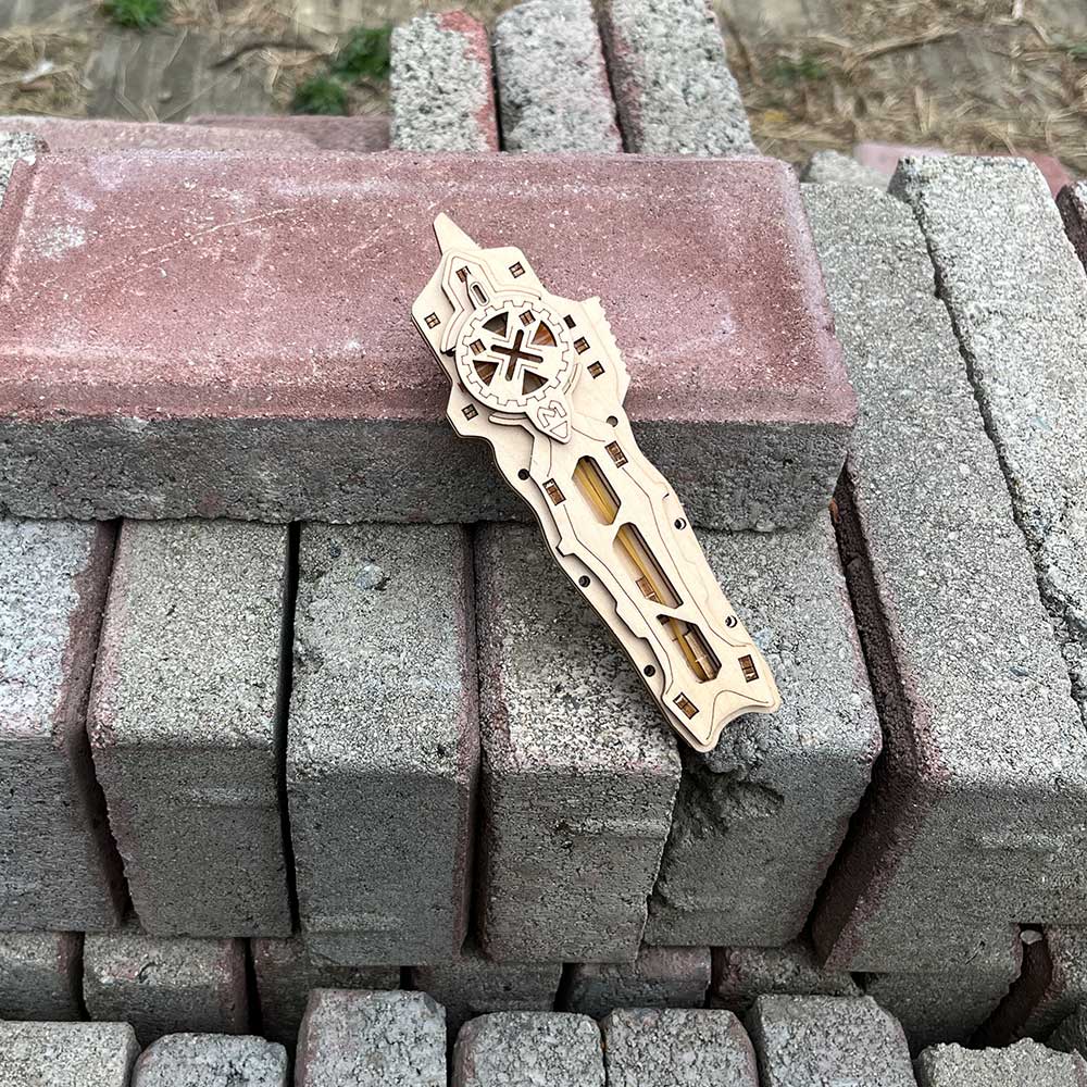 Wooden Switchblade Model Kit Wood knife - Tophatter Daily Deals