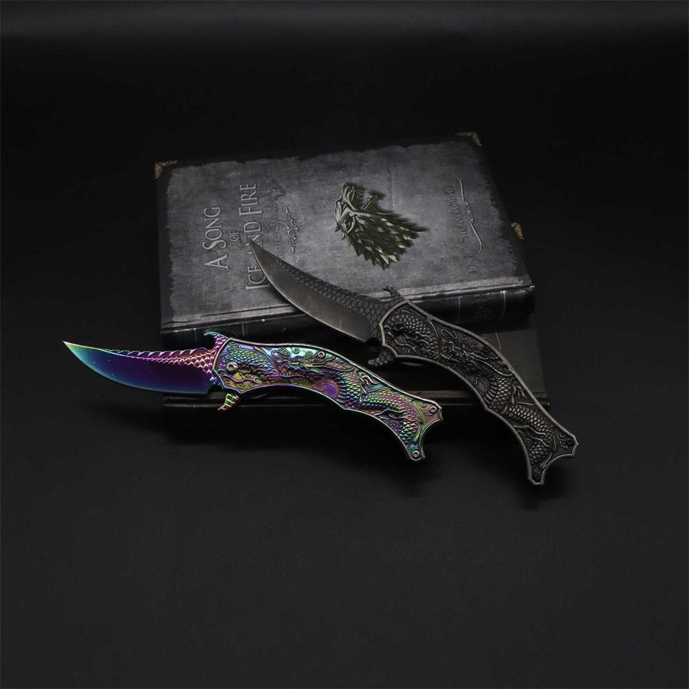 Chinese Dragon Totem Folding Knife - Tophatter Daily Deals
