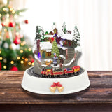 Light Up LED Animated Christmas Village Ornament | Christmas Scene With Moving Train Xmas Model Village | Design Varies One Supplied Ornament - Tophatter Daily Deals