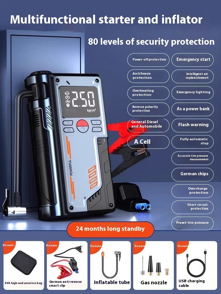Automobile Emergency Start Power Source Car Inflatable All-in-one Machine Bold Smart Clip Air Bag 8000 MA 0 - Tophatter Daily Deals