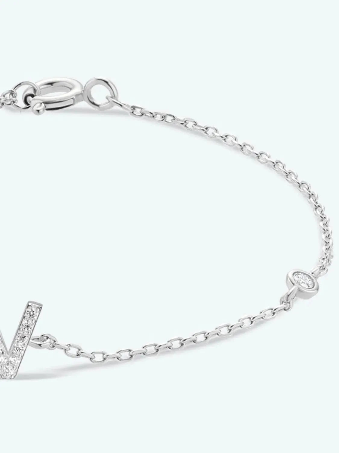 V To Z Zircon 925 Sterling Silver Bracelet Bracelets - Tophatter Daily Deals
