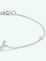 V To Z Zircon 925 Sterling Silver Bracelet Bracelets - Tophatter Daily Deals