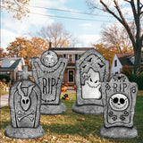 2D Halloween Tombstone Yard Decorations (Set of 4) Halloween - Tophatter Daily Deals