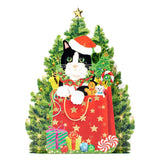 Christmas Cat 3D Christmas Advent Calendar | Fold-out Cat-Shaped Calendar - 42cm Advent Calendar - Tophatter Daily Deals