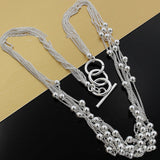 Bead Necklace Jewelry Jewelry Electroplating Silver Jewelry 2 Style 0 - Tophatter Daily Deals