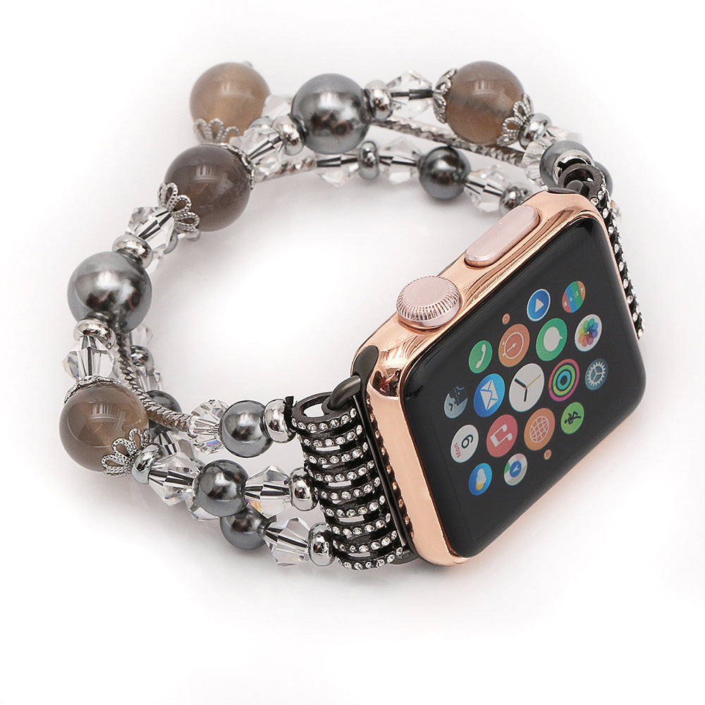 Agate Crystal Watch Band Jewelry Sports Grey agate 0 - Tophatter Daily Deals