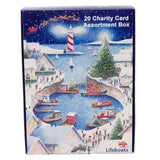 RNLI Charity Christmas Cards | Box of 20 Christmas Cards with 5 Designs Greeting Card - Tophatter Daily Deals