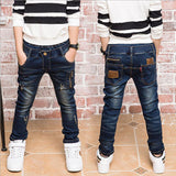 Boys' Jeans Korean Style Trousers Loose-fitting Pants Navy Blue 0 - Tophatter Daily Deals