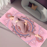 Foldable TPE Yoga Mat Pink Non-Slip Yoga & Pilates Mats - Tophatter Daily Deals