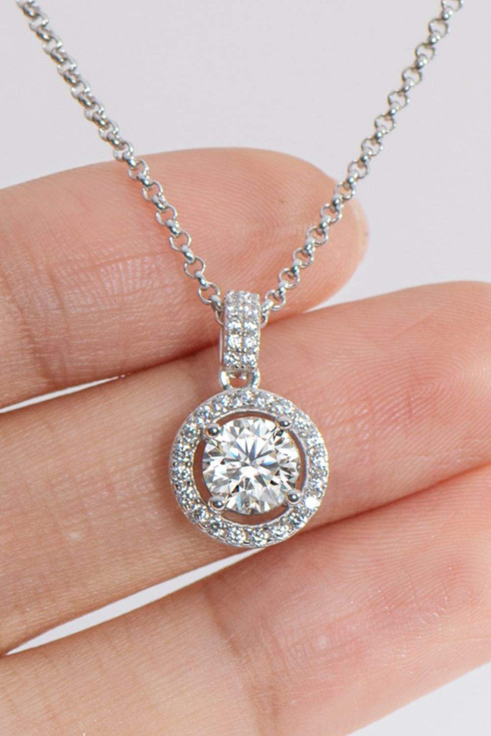 Zircon Pendant 925 Sterling Silver Necklace Necklaces - Tophatter Daily Deals