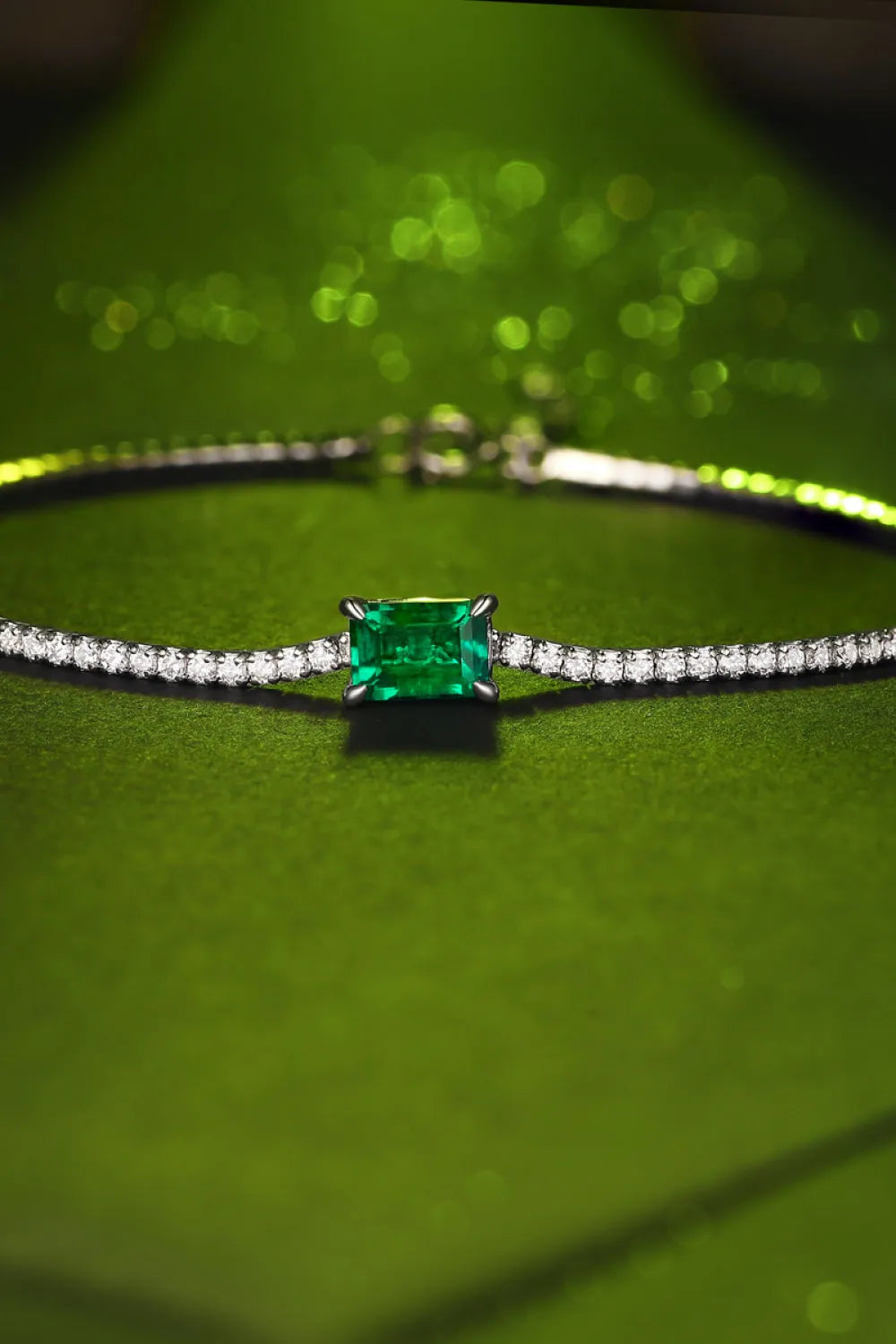 Adored 1 Carat Lab-Grown Emerald Bracelet 1 Carat - Tophatter Daily Deals