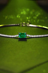 Adored 1 Carat Lab-Grown Emerald Bracelet 1 Carat - Tophatter Daily Deals