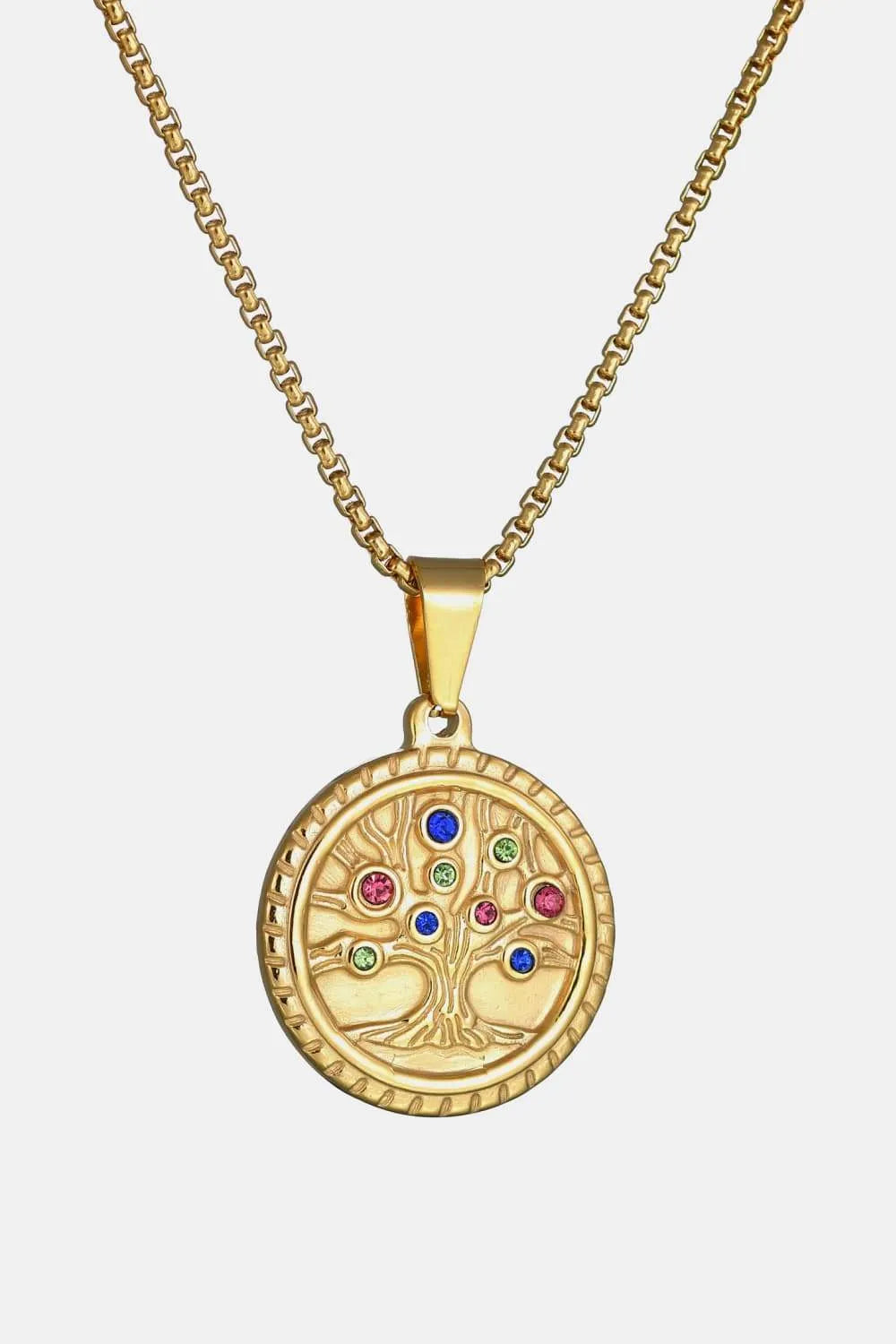 Stainless String Tree Shell Pendant Necklace Gold One Size Necklaces - Tophatter Daily Deals