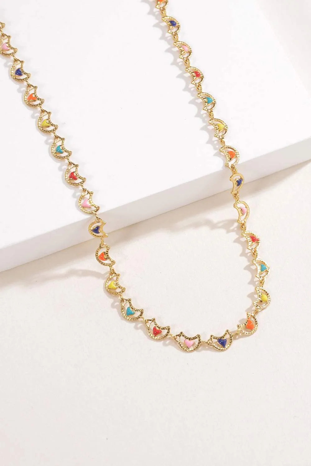 Multicolored Heart Stainless Steel Necklace Multicolor One Size Necklaces - Tophatter Daily Deals