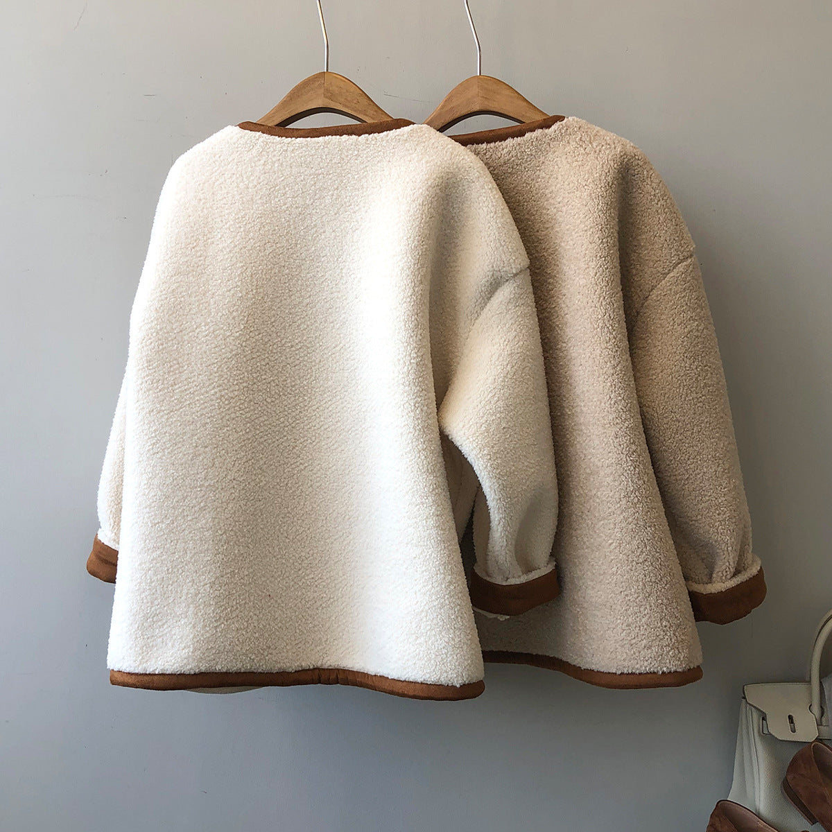 Warm Cozy Women's Fleece Coat - Boxy, Polyester, Winter 3D Changing Face Moving Picture Frame - Tophatter Daily Deals