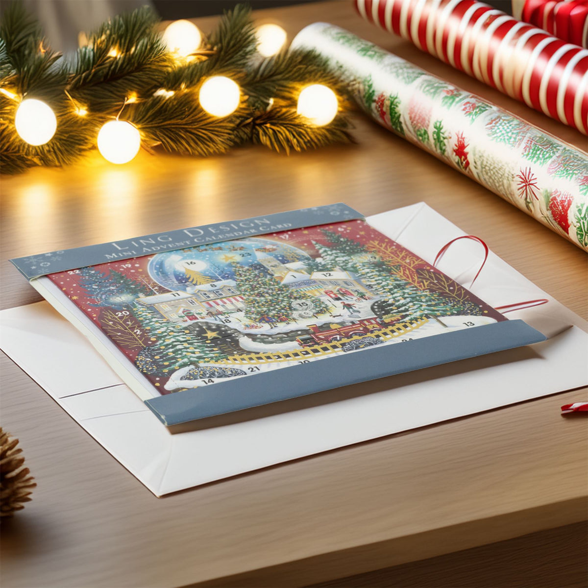 Christmas Night Advent Calendar Greetings Card | Door Advent Calendar Advent Calendar - Tophatter Daily Deals