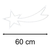 Shooting Star LED RGB Light | 35 LED Colour Changing Star Decoration - 25x60cm LED Light - Tophatter Daily Deals
