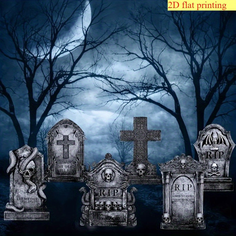 Halloween Tombstone Decoration Set of 6 Halloween - Tophatter Daily Deals