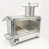 Outdoor Camping Wood Stove with Fire Viewing Window Camping & Hiking - Tophatter Daily Deals