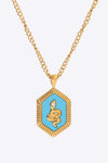 18K Gold Plated Snake Geometric Pendant Necklace Necklaces - Tophatter Daily Deals