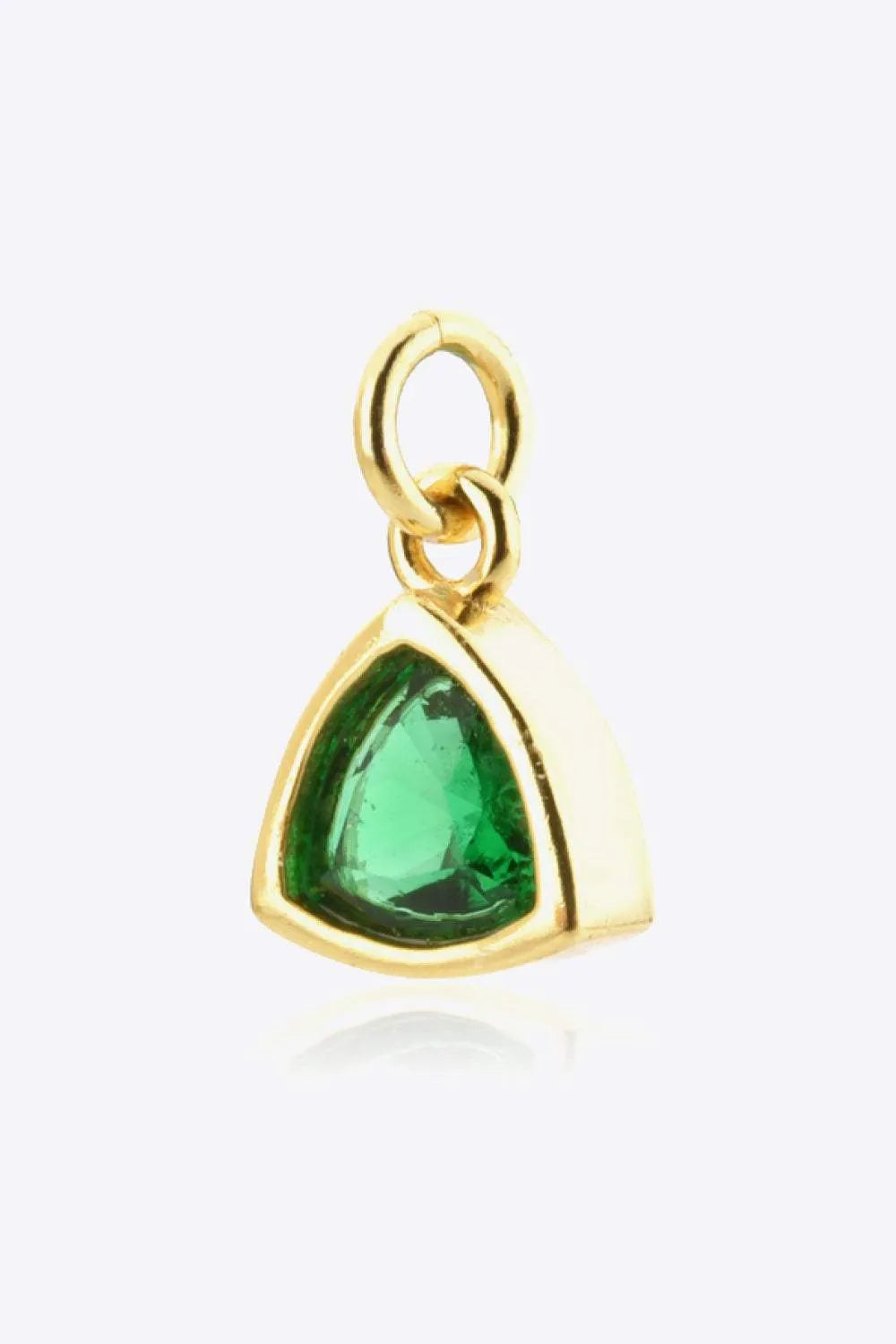 925 Sterling Silver Birthstone Pendant Mid Green One Size Necklaces - Tophatter Daily Deals
