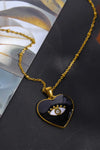 Heart & Evil Eye Shape 18K Gold Plated Pendant Necklace Necklaces - Tophatter Daily Deals