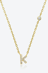 G To K Zircon 925 Sterling Silver Necklace K Gold One Size Necklaces - Tophatter Daily Deals