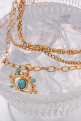 Evil Eye Design Turquoise Pendant Necklace Necklaces - Tophatter Daily Deals
