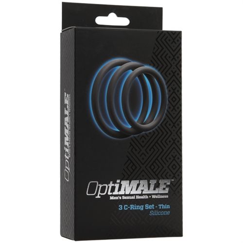Optimale 3 Ring Set (Slate) – Silicone Thin Cock Ring Set with 40mm, 45mm, and 50mm Diameters > Cock Ring > Sets - Tophatter Daily Deals