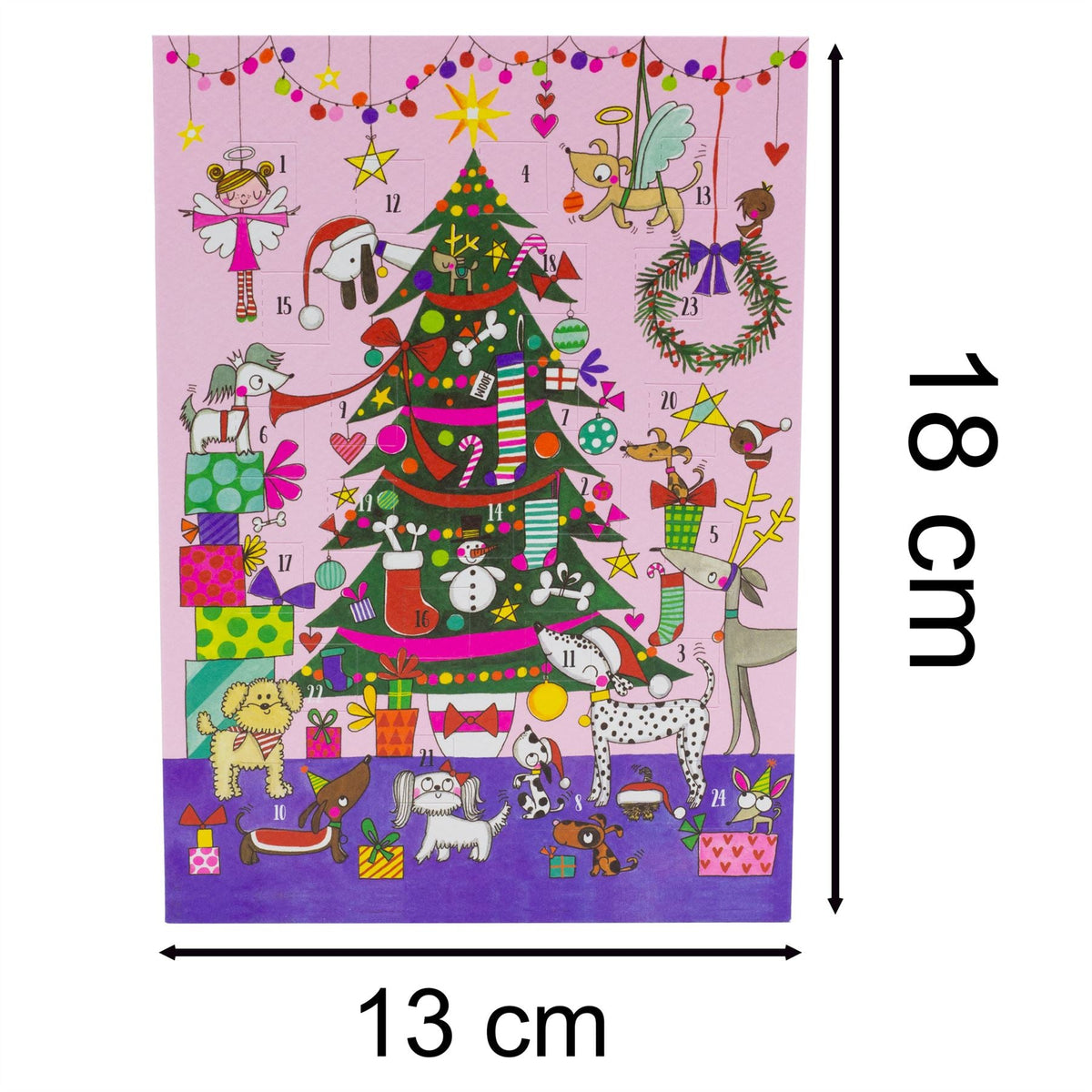 Christmas Tree & Dogs Advent Calendar Greetings Card | Christmas Advent Calendar Advent Calendar - Tophatter Daily Deals