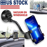 360 Car Rearview Mirror Rotation Adjustable Phone Holder Mount Multifunction 5 - Tophatter Daily Deals