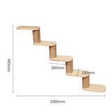 Pet Cat Climbing Frame Wall Type Solid Wood Wall Hanging Platform Ladder Pets Accessories B wall face steps Pet Supplies - Tophatter Daily Deals