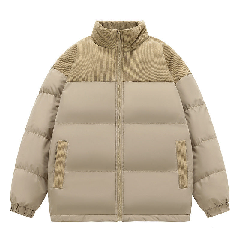 Warm Men’s Hoodie Padded Coat - Loose Boxy, Cotton Winter Khaki 3D Changing Face Moving Picture Frame - Tophatter Daily Deals