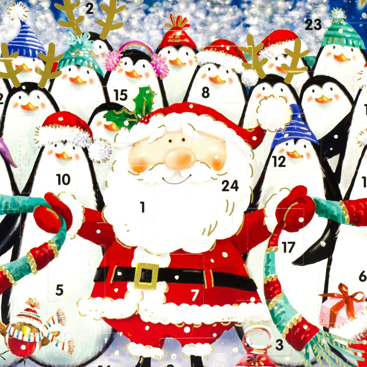 Happy Christmas Advent Calendar | Santa Penguin Advent Calendar - 23cm Advent Calendar - Tophatter Daily Deals