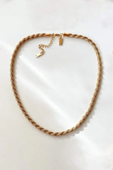 Twisted Stainless Steel Necklace Necklaces - Tophatter Daily Deals