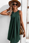 Round Neck Sleeveless Mini Dress Casual Dresses - Tophatter Daily Deals