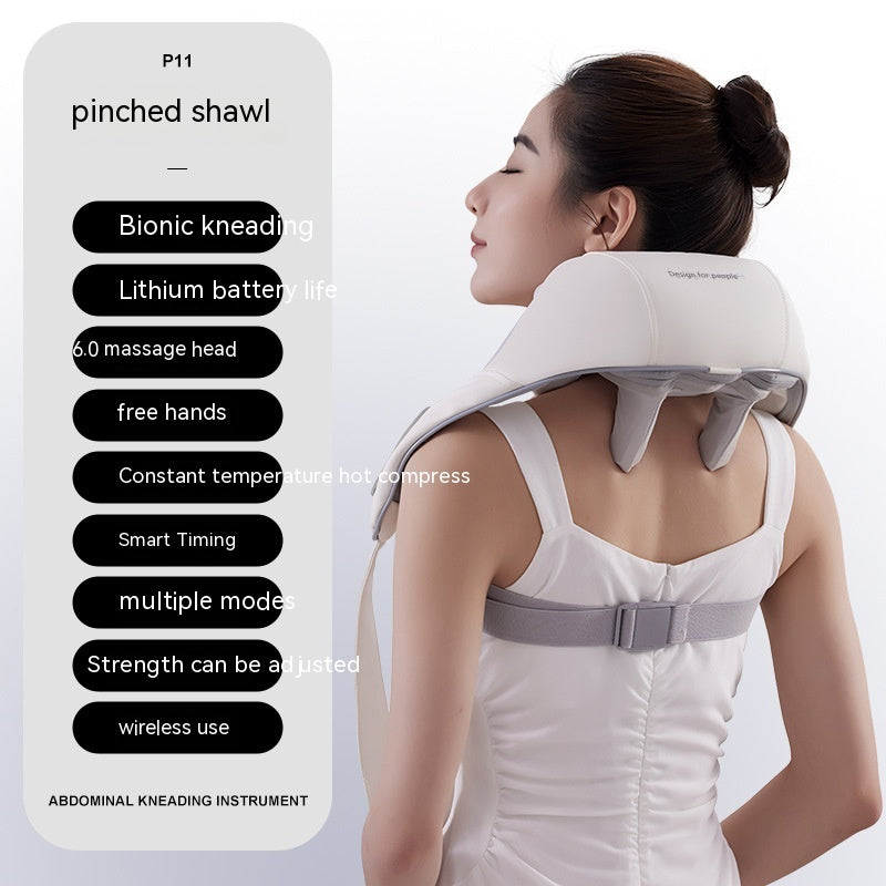 Oblique Muscle Shoulder And Neck Massager Clip Kneading Electric Beige USB Bluetooth Speaker Lamp - Tophatter Daily Deals