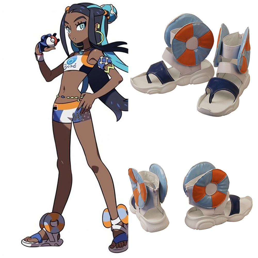 Pokemon Sword And Shield Nessa Blue White Cosplay Shoes 鞋子 - Tophatter Daily Deals
