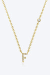 A To F Zircon 925 Sterling Silver Necklace F Gold One Size Necklaces - Tophatter Daily Deals