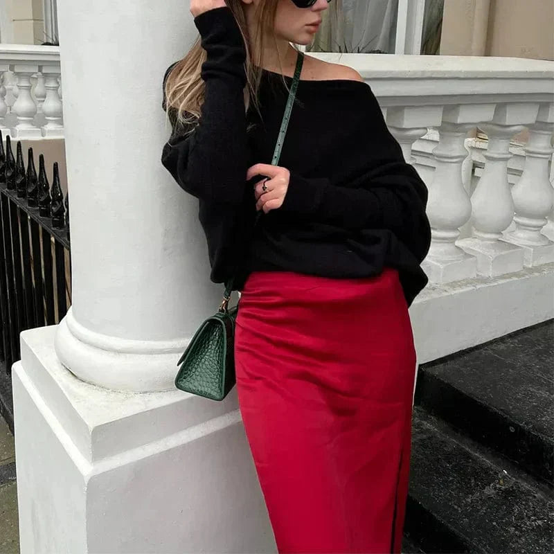 Soft Relaxed Women’s Sweater - Boat Neck, Knit, Layering - Tophatter Daily Deals