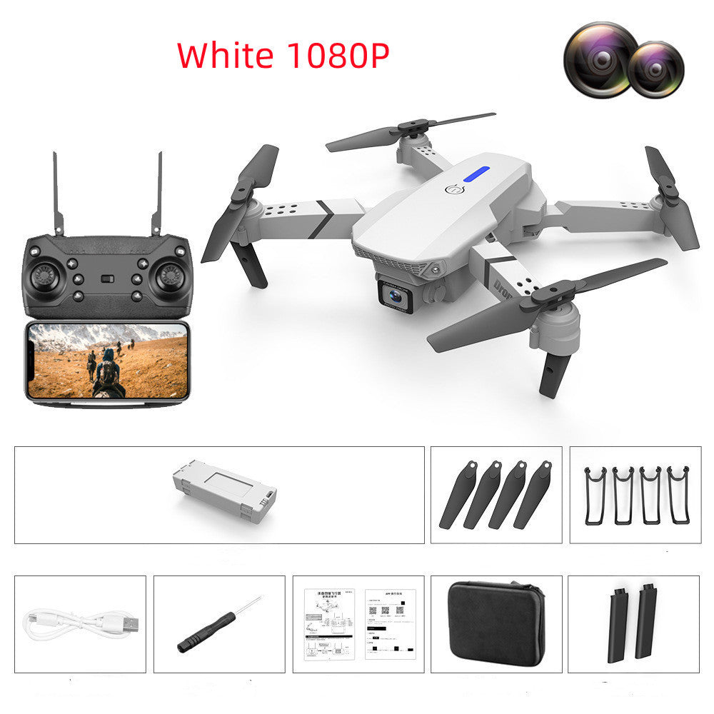 4K Pixel Dual Camera Airplane Toy White 1080P 0 - Tophatter Daily Deals