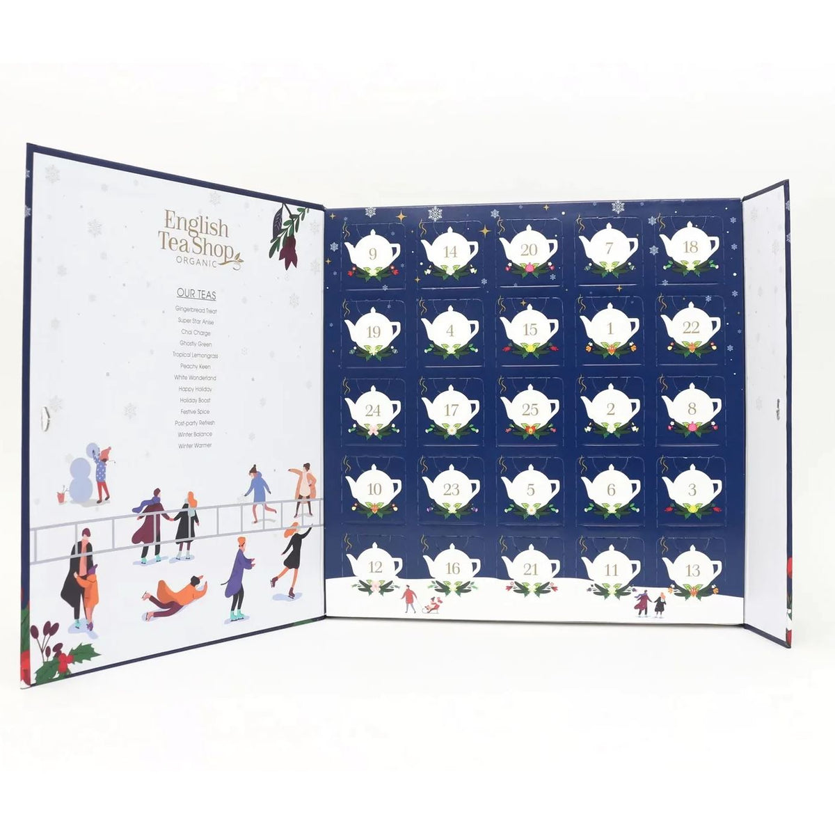 Tea Christmas Advent Calendar | 25 Loose Leaf Pyramid Tea Bags Advent Calendar Advent Calendar - Tophatter Daily Deals
