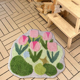 Pink Tulips Carpet 0 - Tophatter Daily Deals