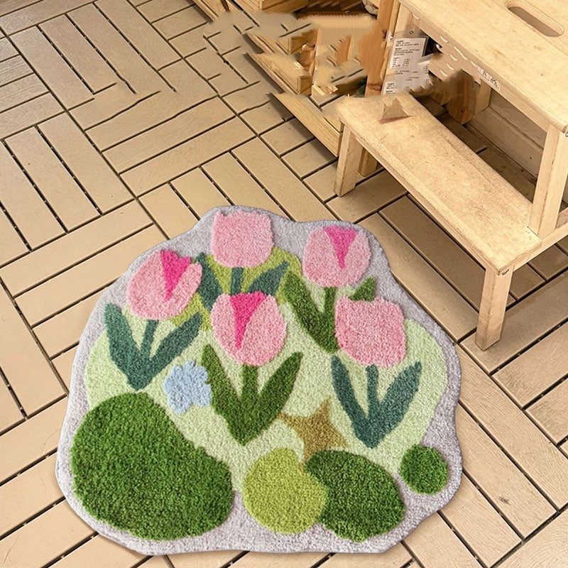 Pink Tulips Carpet 0 - Tophatter Daily Deals